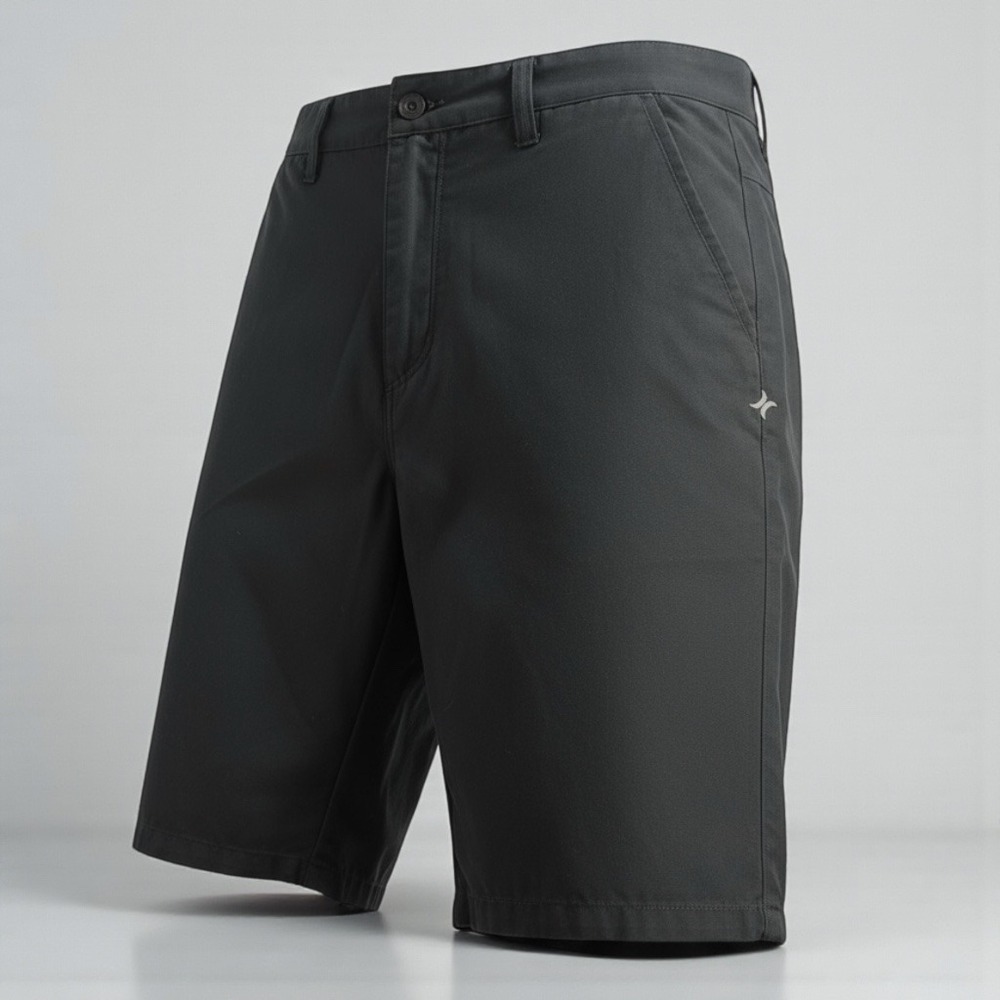 Hurley Men's Black Flat Front Cargo Hybrid Shorts Size 34